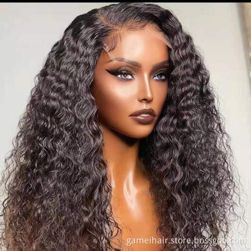GMwigs Drop Shipping 150% transparent Cuticle Aligned Human Hair lace front Wig wate wave vrigin human hair wig for black women